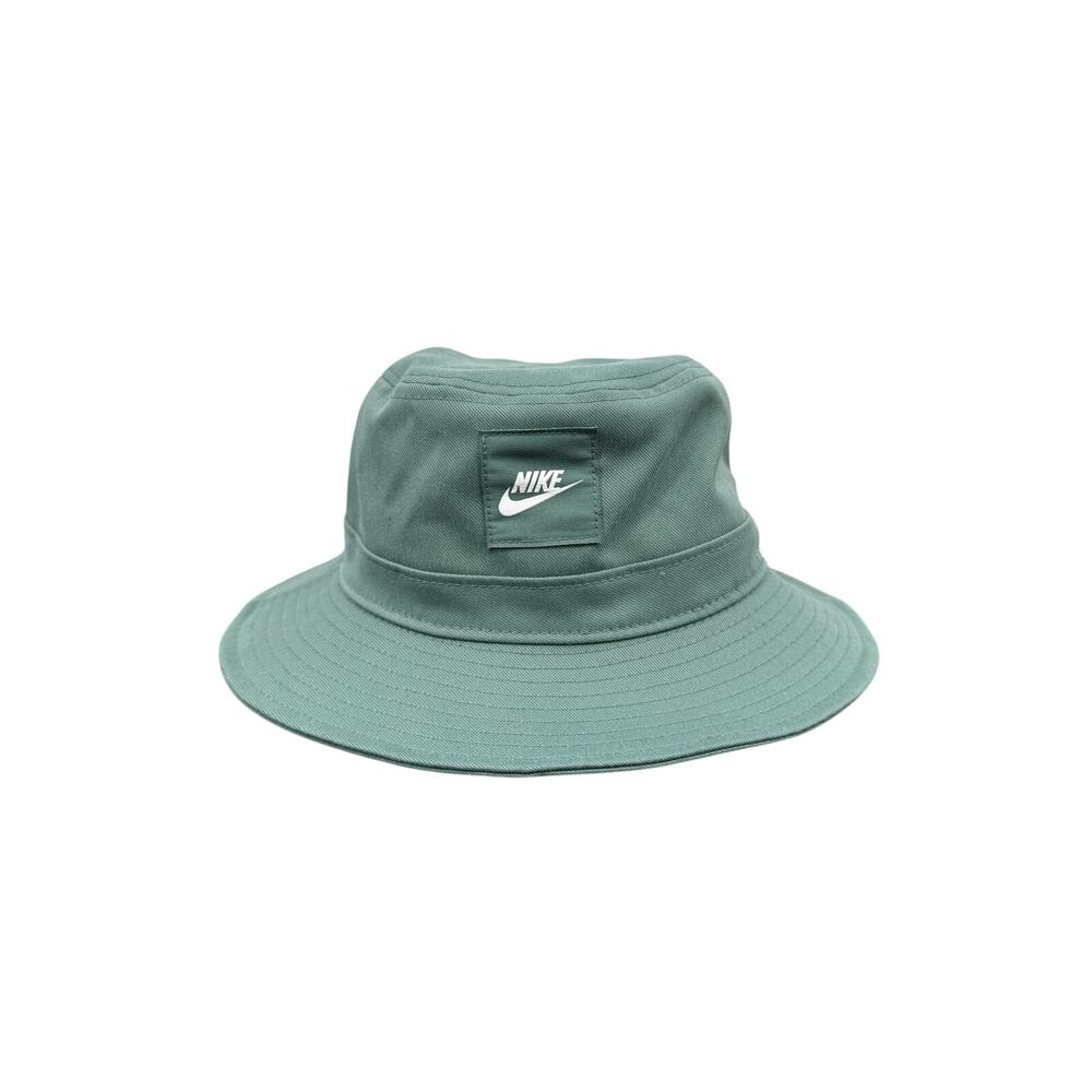 Nike Kids Bucket Hat Apex Futura Bicostal Green and White One Size Sun Hat